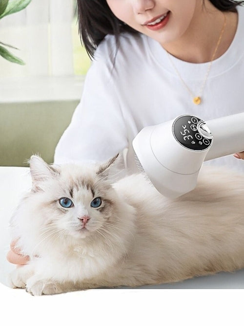 PawNest Breeze — Low Noise Pet Hair Dryer with Grooming Comb