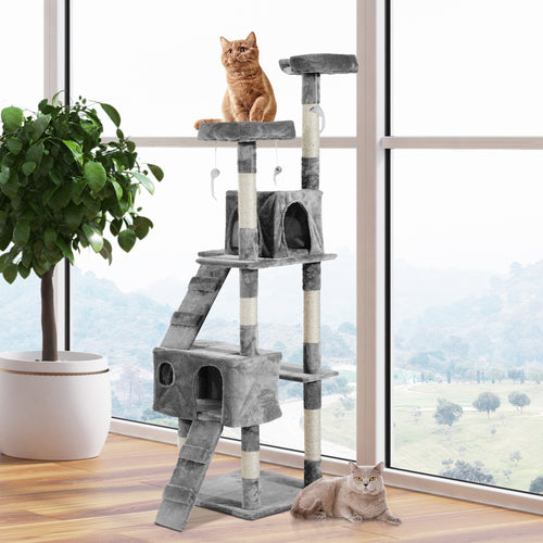 PawNest Tower Pro — 67" Multi-Level Cat Tree Scratching Post & Activity Center