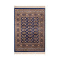 WovenNest Chiraz Navy — Non-Slip Silky Rug, Living Room Decor