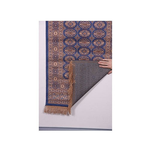 WovenNest Chiraz Navy — Non-Slip Silky Rug, Living Room Decor