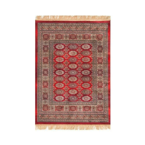 WovenNest Chiraz Red — Non-Slip Silky Area Rug, Accent Decor