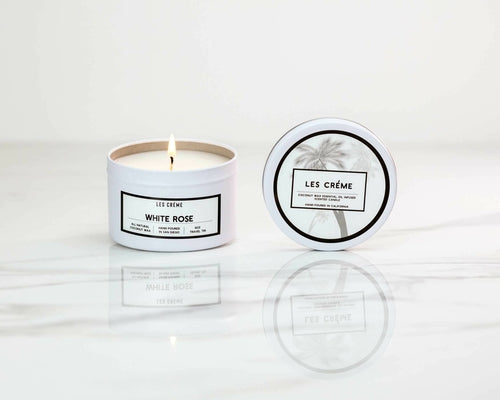 AuraNest Bloom — White Rose Coconut Wax Candle, Floral Scent