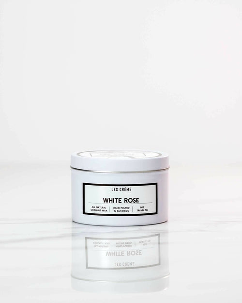AuraNest Bloom — White Rose Coconut Wax Candle, Floral Scent