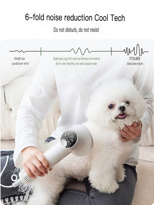 PawNest Breeze — Low Noise Pet Hair Dryer with Grooming Comb
