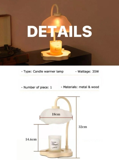 AuraNest Cloud — Candle Warmer Lamp with Timer, Aesthetic Decor