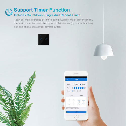 NestIQ Touch — Smart Wall Switch EU, WiFi Touch Panel