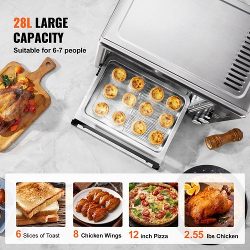 CrispX Oven Max — 13-in-1 Convection Air Fryer Toaster Oven 28L